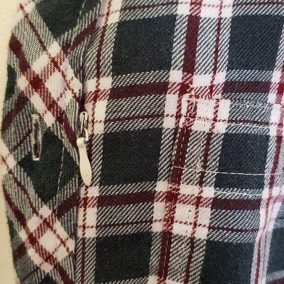 CRAGHOPPERS Large Green & Red Button Down Long Sleeve Flannel - Picture 3 of 8
